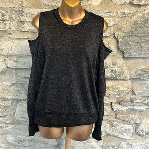 Cold Shoulder Shimmer Top